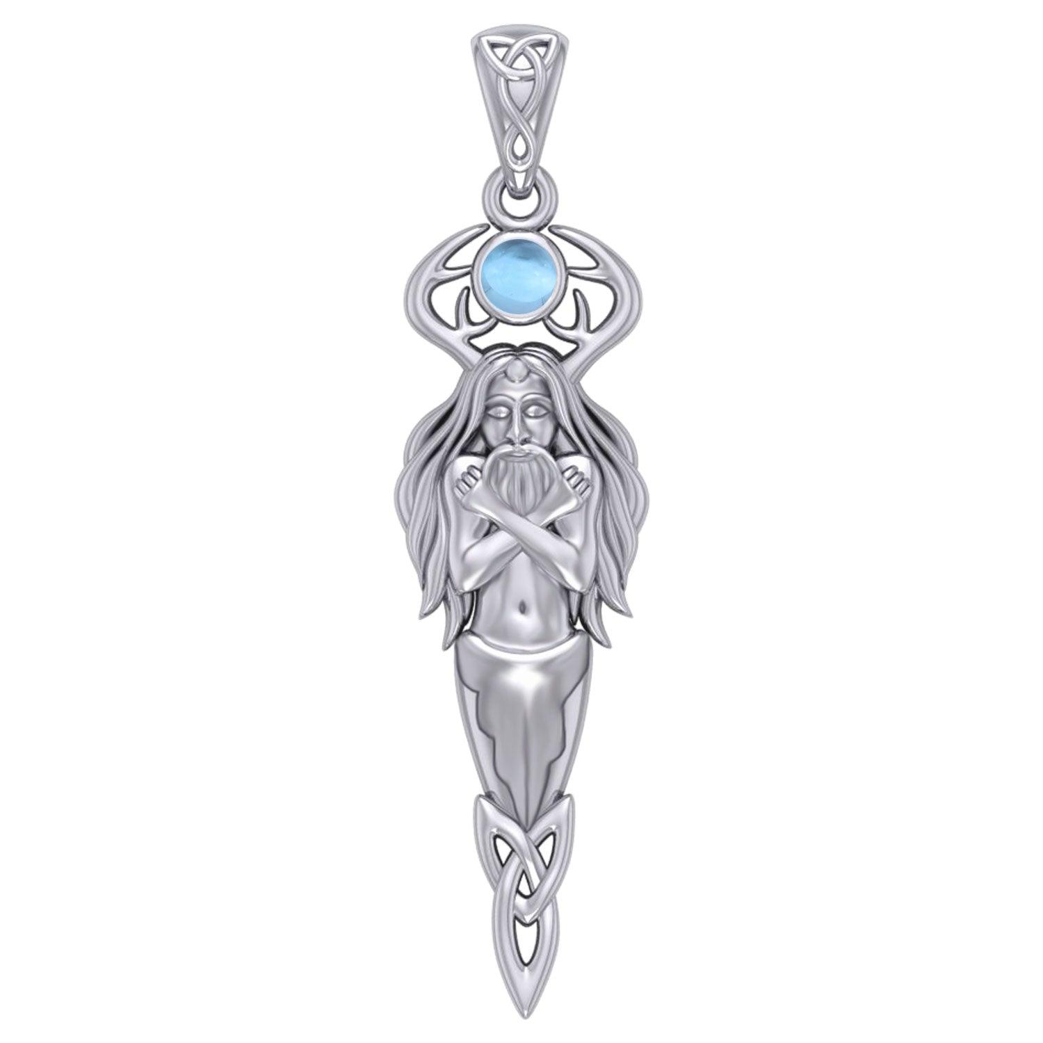 God Cernunnos Silver pendant with Gem TPD5888 - Jewelry