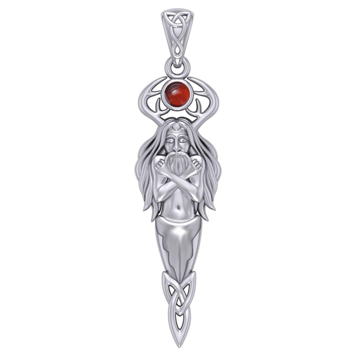 God Cernunnos Silver pendant with Gem TPD5888 - Jewelry