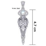 God Cernunnos Silver pendant with Gem TPD5888 - Jewelry