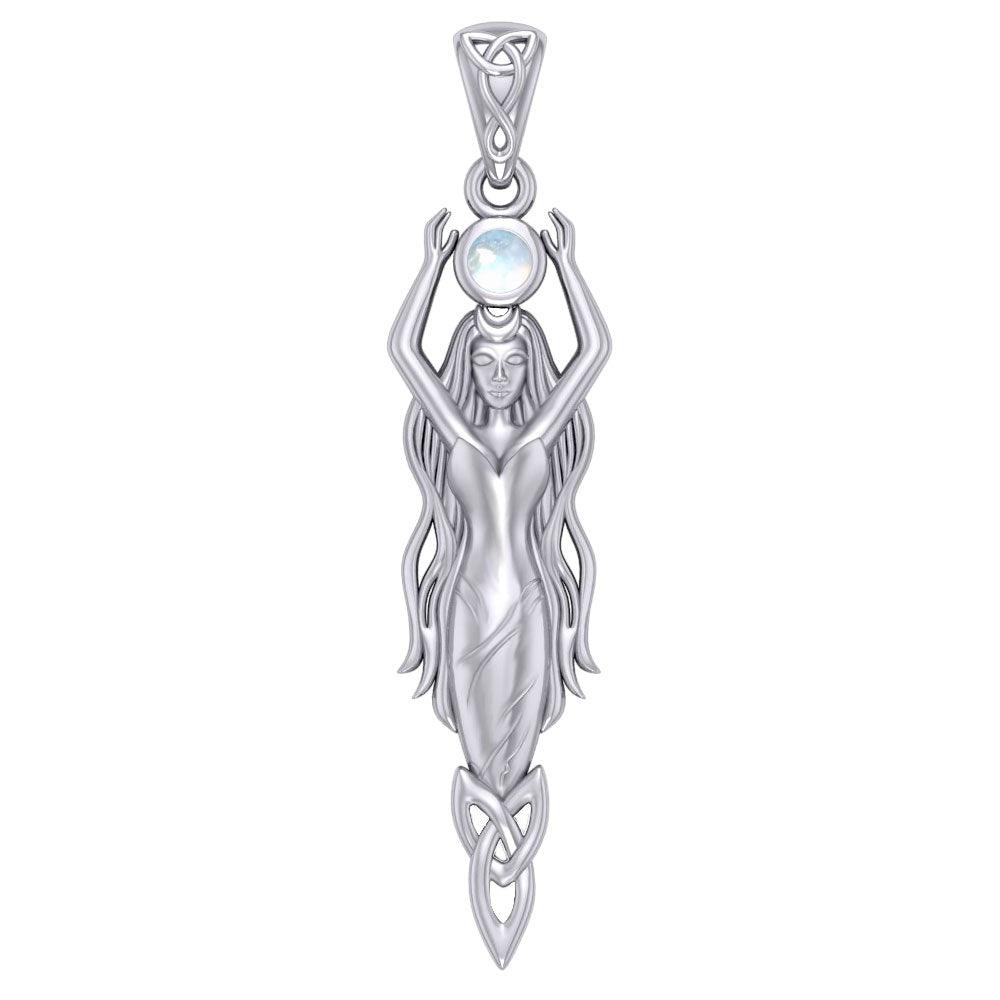 Goddess Brigid Silver pendant with Gem TPD5889 - Jewelry
