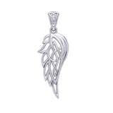 Guardian Angel Celtic Wing Silver Pendant TPD5912 - Jewelry