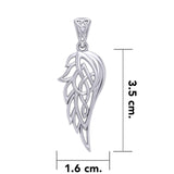 Guardian Angel Celtic Wing Silver Pendant TPD5912 - Jewelry