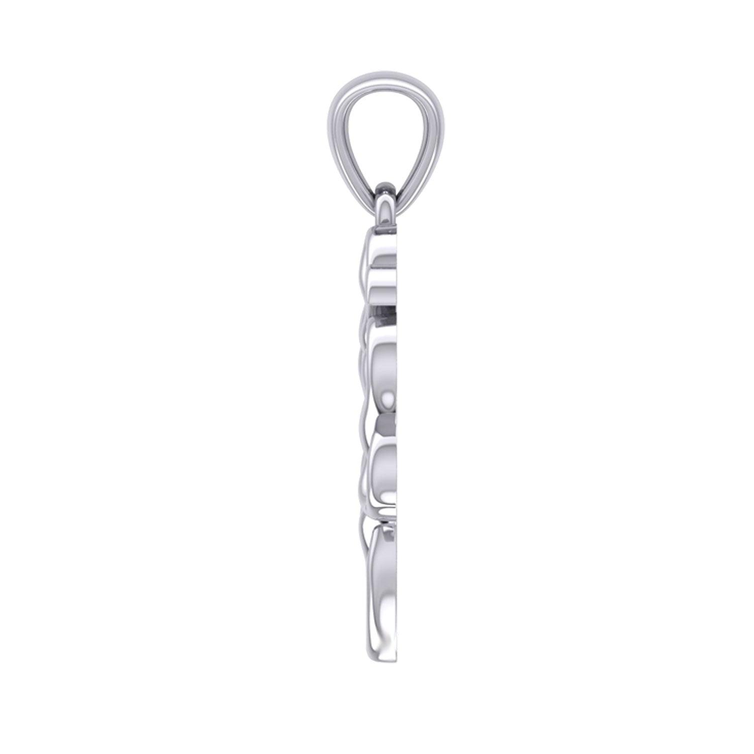 Triple Celtic Knotwork Heart Silver Pendant TPD5914 - Jewelry