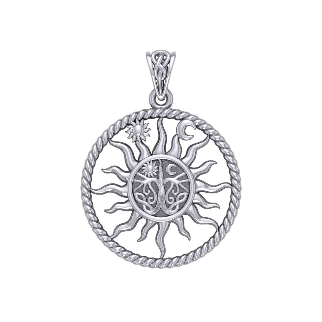 The Sun and Tree of Life Silver Pendant TPD5926 - Jewelry