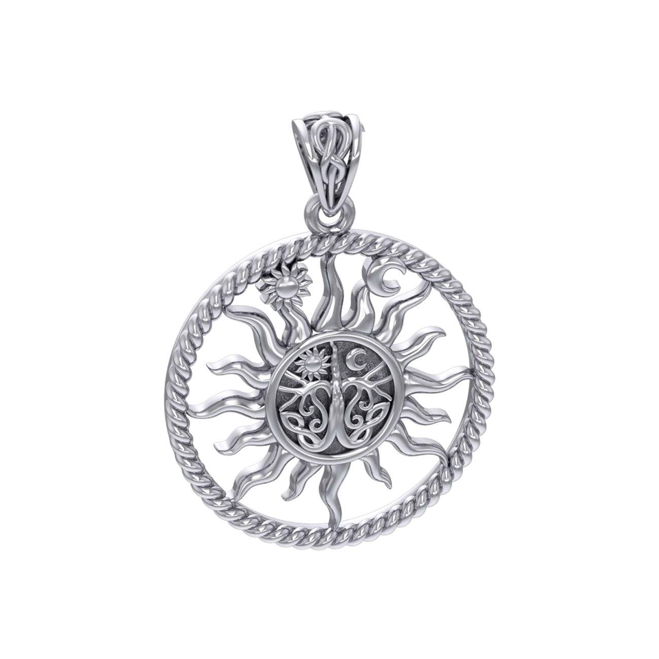 The Sun and Tree of Life Silver Pendant TPD5926 - Jewelry
