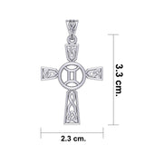 Celtic Cross Gemini Astrology Zodiac Sign Silver Pendant TPD5950 - Jewelry