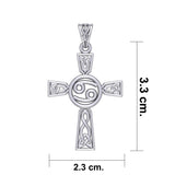 Celtic Cross Cancer Astrology Zodiac Sign Silver Pendant TPD5951 - Jewelry