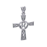 Celtic Cross Leo Astrology Zodiac Sign Silver Pendant TPD5952 - Jewelry