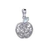 Celtic Spiritual Fruit Apple with Tree of Life Silver Pendant with Gemstone TPD5986 - Jewelry