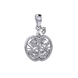 Celtic Spiritual Fruit Apple with Tree of Life Silver Pendant with Gemstone TPD5986 - Jewelry