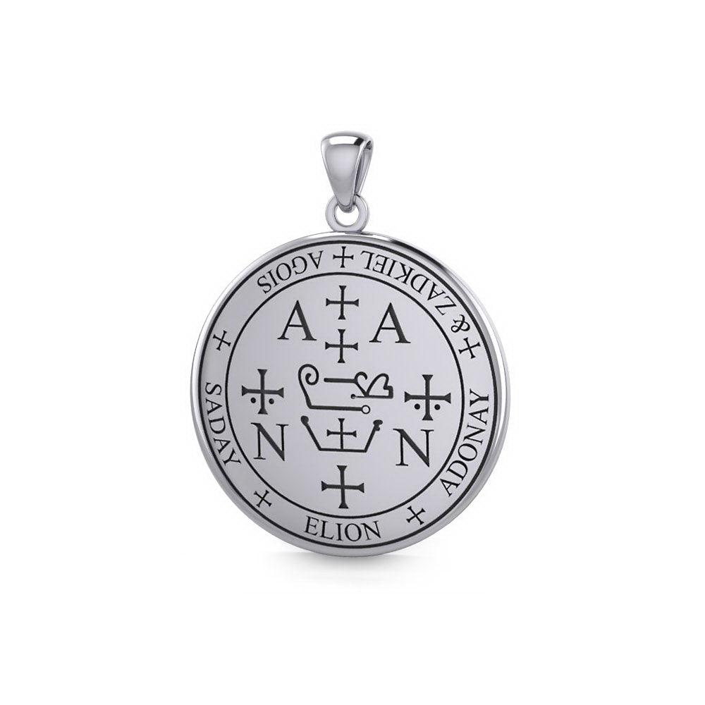 Sigil of the Archangel Zadkiel Small Sterling Silver Pendant TPD6016 - Jewelry