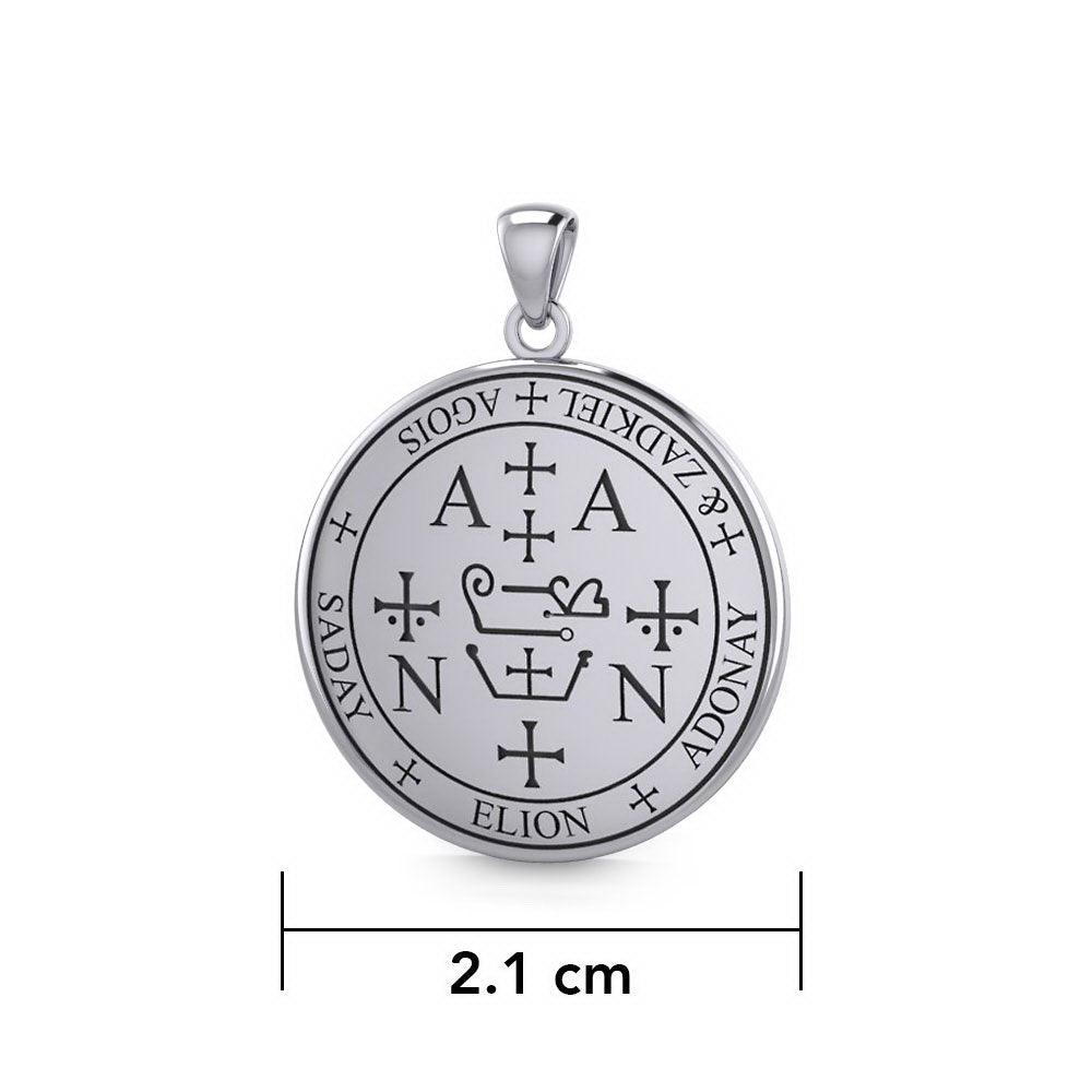 Sigil of the Archangel Zadkiel Small Sterling Silver Pendant TPD6016 - Jewelry