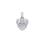 Celtic Infinity Knotwork Heart Silver Pendant TPD6020 - Jewelry