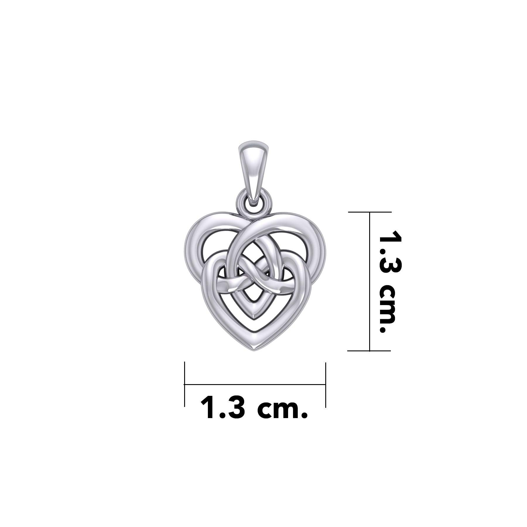 Celtic Infinity Knotwork Heart Silver Pendant TPD6020 - Jewelry
