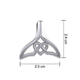 Whale Tail and Celtic Heart Silver Pendant TPD6050 - Jewelry