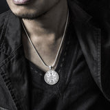The Seal of Trishul Om Swastik Silver Pendant TPD7004 - Jewelry