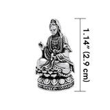 Guan Yin Goddess Silver Pendant TPD753 - Jewelry
