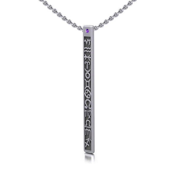 Zodiac Symbol Wheel Silver Pendant TPD870