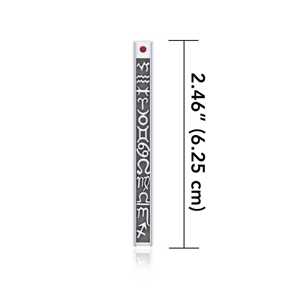 Zodiac Symbols Column Silver Pendant TPD846 - Jewelry