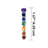 Silver Chakra with Gems Pendant TPD856 - Jewelry