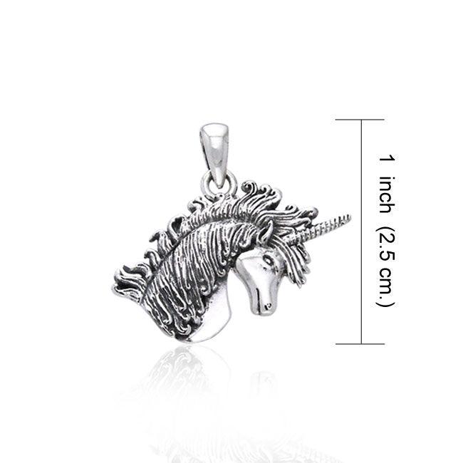Silver Unicorn Pendant TPD959 - Jewelry