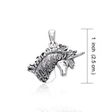 Silver Unicorn Pendant TPD959 - Jewelry