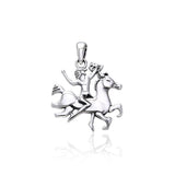 Viking Warrior Queen Silver Pendant TPD971