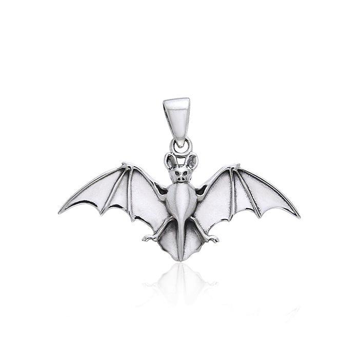 Trust your vibes ~ Sterling Silver Bat Pendant Jewelry TPD977 - Jewelry