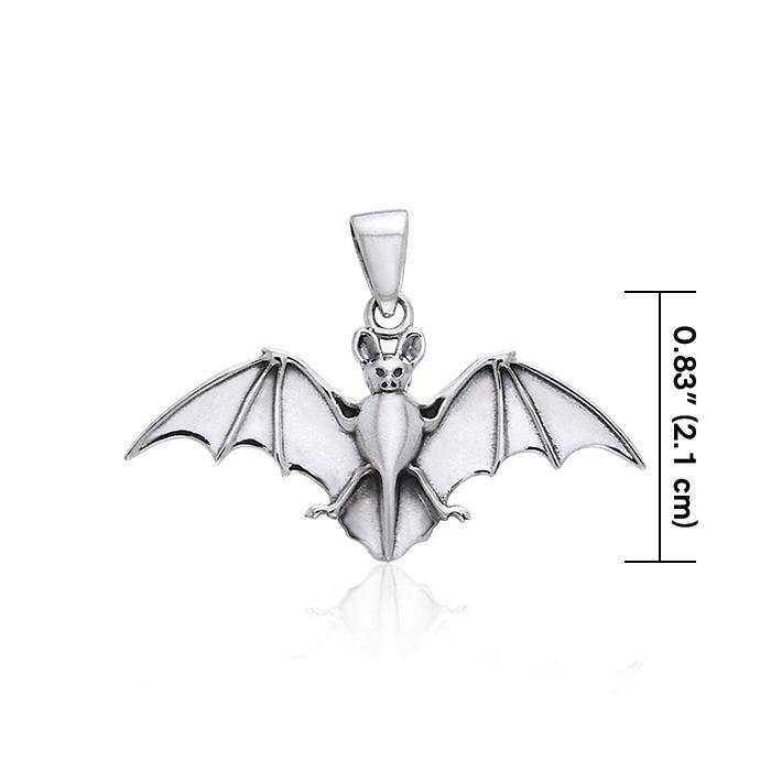 Trust your vibes ~ Sterling Silver Bat Pendant Jewelry TPD977 - Jewelry