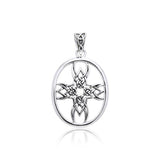 Celtic Knotwork Tribal Cross Silver Pendant TPD989