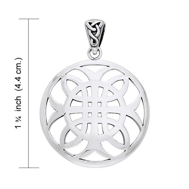 Celtic Knotwork Cross of Harmony Silver Pendant TPD991 - Jewelry
