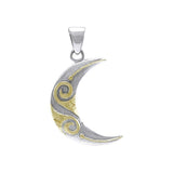 Spiral Crescent Moon Pendant TPV3411 - Jewelry