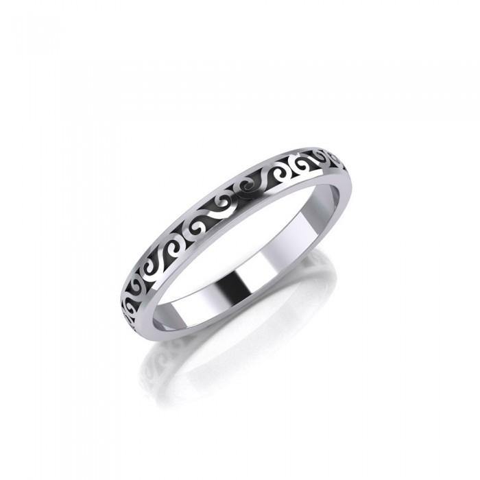 Celtic Silver Spiral Ring TR014 - Jewelry