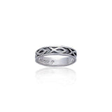 Ichthus Christian Fish Silver Band Ring TR1041 - Jewelry