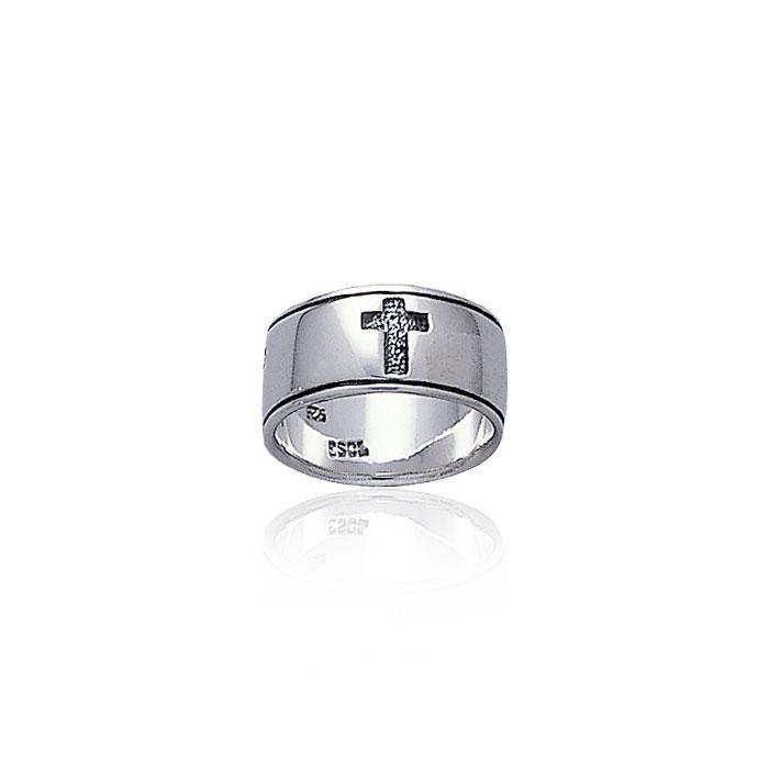 Silver Cross Ring TR1086 - Jewelry