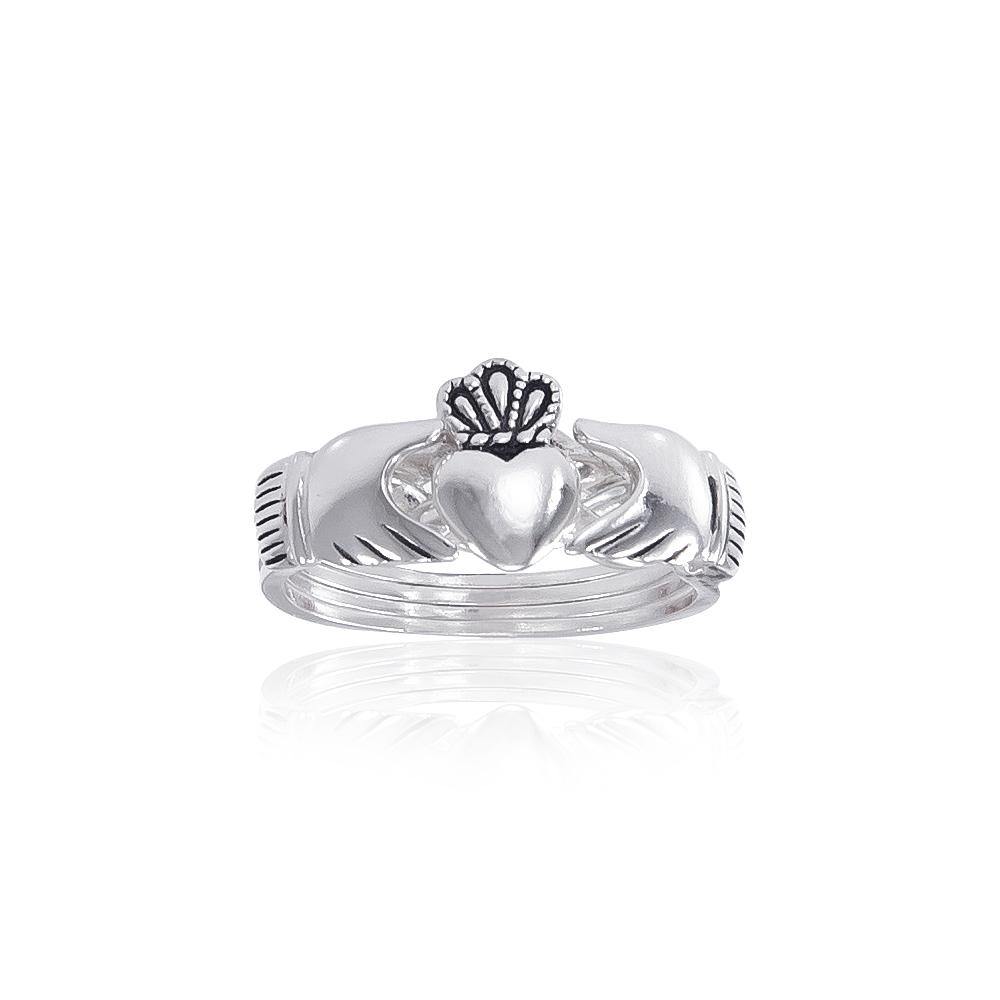 Irish Claddagh Silver Puzzle Ring TR1219 - Jewelry