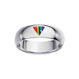 Rainbow Triangle Band Ring TR1422