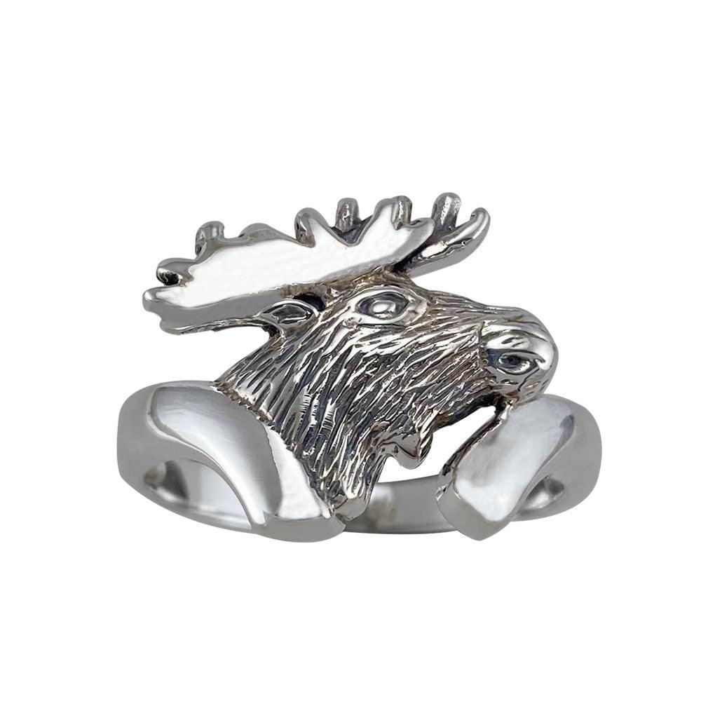 Moose Head Silver Ring TR1435 - Jewelry