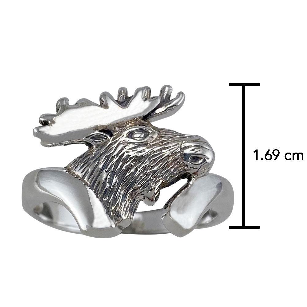 Moose Head Silver Ring TR1435 - Jewelry