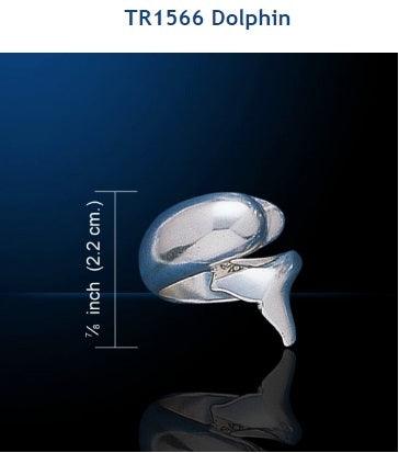 Dolphin ring Sterling Silver Ring TR1566 - Jewelry