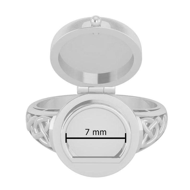 Celtic Knotwork Silver Poison Ring TR1638 - Jewelry