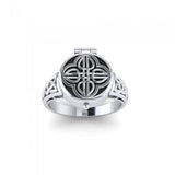 Celtic Knotwork Silver Poison Ring TR1638 - Jewelry
