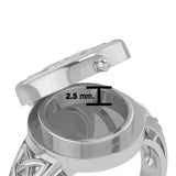 Celtic Knotwork Silver Poison Ring TR1638 - Jewelry