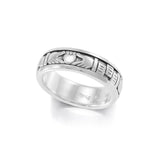 Irish Claddagh Sterling Silver Spinner Band Ring TR1681