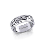 Celtic Knotwork Silver Wedding Spinner Ring TR1757