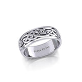 Celtic Knotwork Sterling Silver Spinner Ring TR1757
