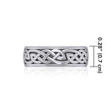 Celtic Knotwork Silver Wedding Spinner Ring TR1757 - Jewelry