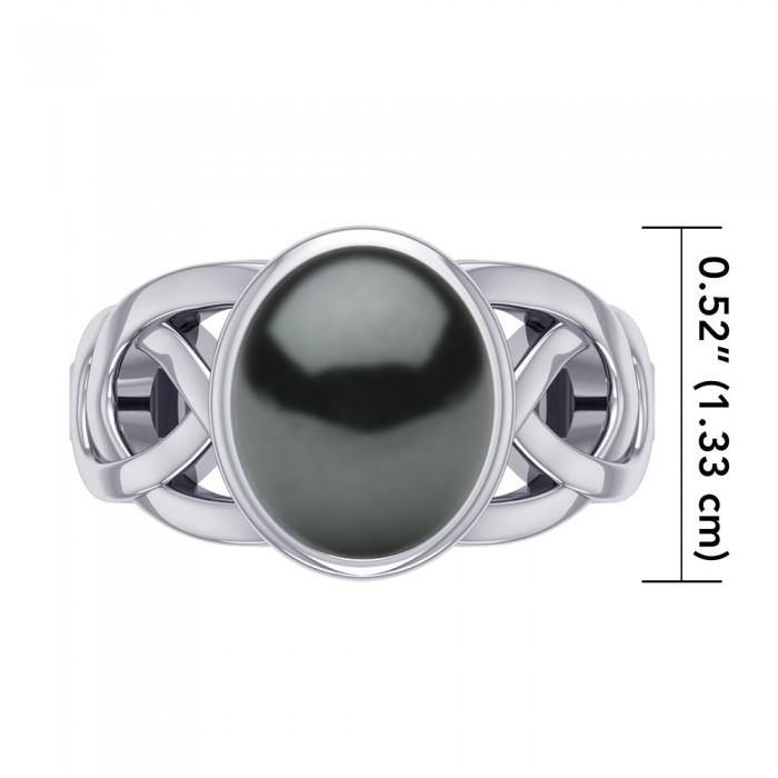 The eternity of life, nature and love ~ Celtic Knotwork Ring with a Gemstone centerpiece TR1858 - Jewelry