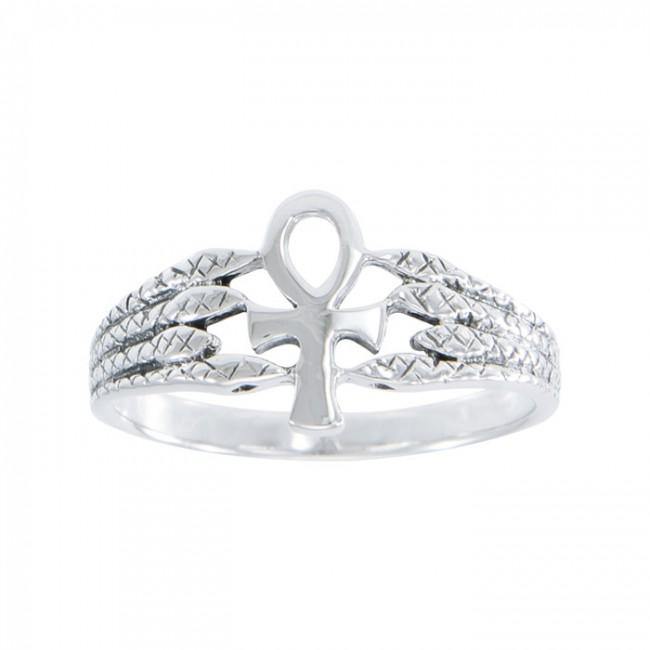 Ankh Snake Silver Ring TR1863 - Jewelry