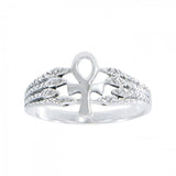 Ankh Snake Silver Ring TR1863 - Jewelry